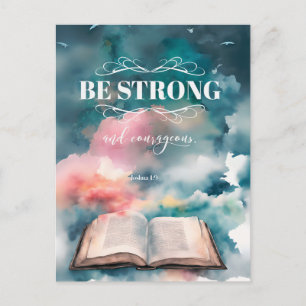 Carte postale inspirée de la Bible - Josué 1:9