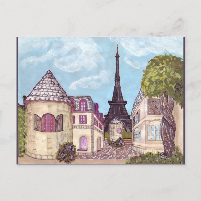 Carte postale inspirée de la Tour Eiffel (Devant)