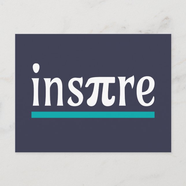 Carte Postale Inspirer Math Pun amusant Inspirationnel (Devant)