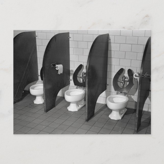 Carte Postale Installations de toilettes, 1943 (Devant)