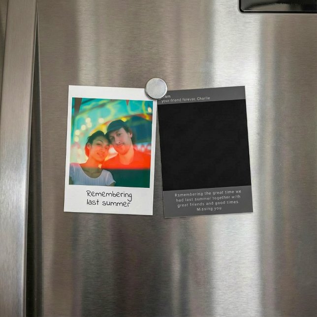 Carte Postale Instantané photographie souvenir rétro mémoire (Instant photograph retro memory keepsake postcard)