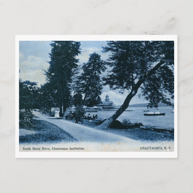 Carte Postale Institution, Chautauqua, NY Vintage (Devant)