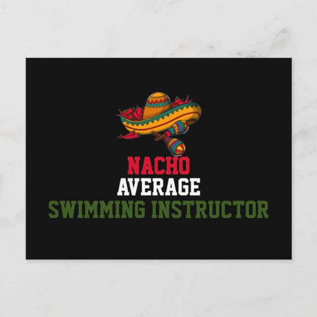 Carte Postale Instructeur de natation moyen nacho  (Devant)