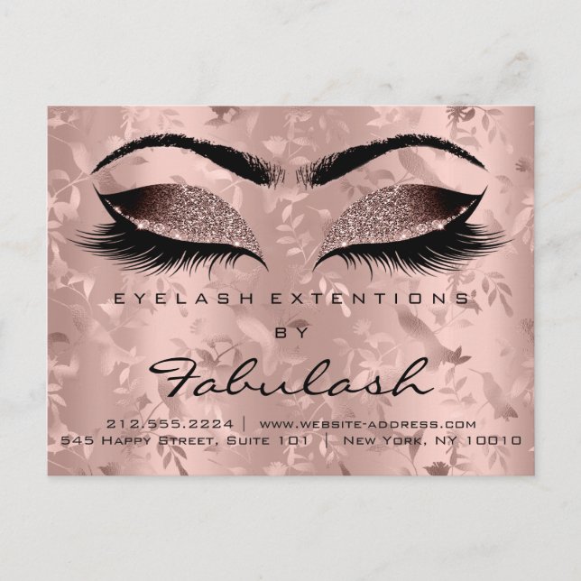 Carte Postale Instructions de soins postérieurs Lashes Extension (Devant)