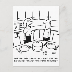 Carte Postale Instructions pour la recette Cuisine suivie dans u