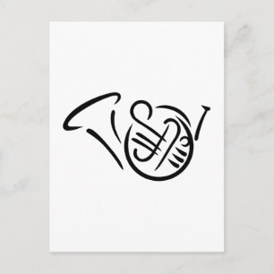 Carte Postale instrument à cornes françaises