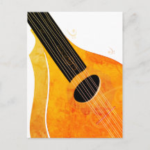 Instrument de musique artistique bouzouki orange