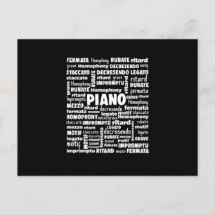 Carte Postale Instrument de musique Piano Player Grand Piano Cad