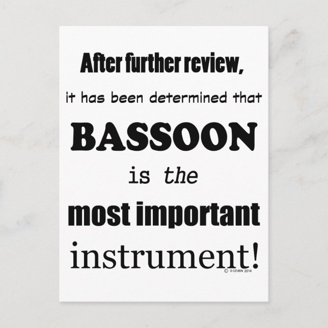 Carte Postale Instrument le plus important (Devant)