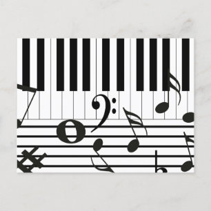Carte Postale Instruments à Clés de Piano Personnalisés