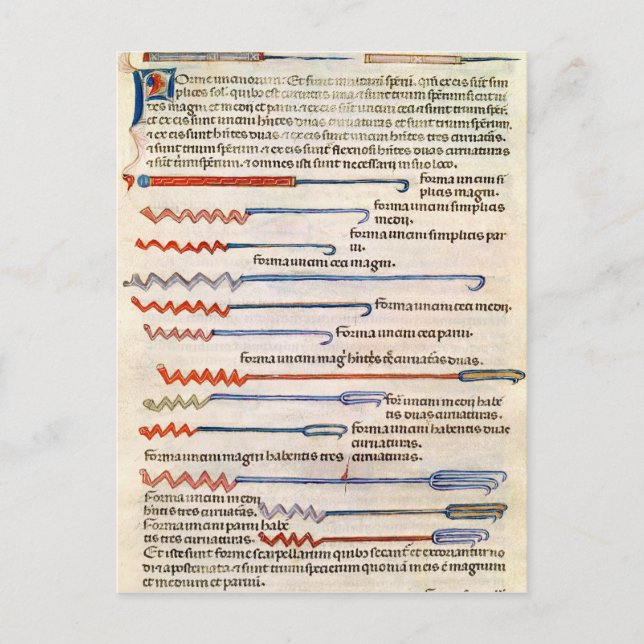 Carte Postale Instruments chirurgicaux d'un traité (Devant)