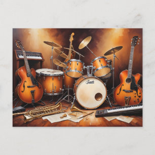 Carte Postale Instruments de musique