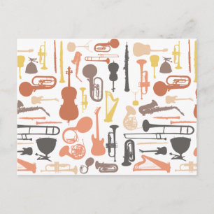 Carte Postale Instruments de musique
