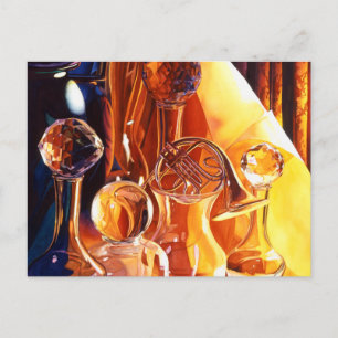 Carte Postale Instruments de musique et d'art en verre "Backstag