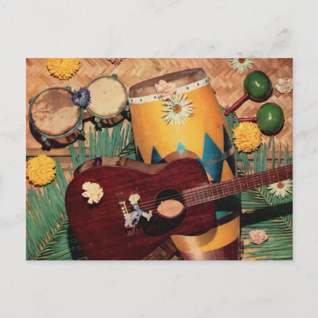 Carte Postale instruments de musique latine (Devant)