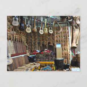 Carte Postale Instruments de musique - Machu Picchu - Pérou
