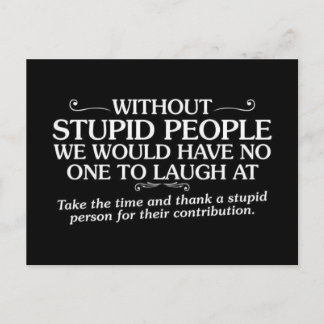 CARTE POSTALE INSULTES MÉCHANTES REMERCIEZ LES GENS STUPIDES POU