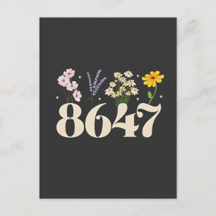 Carte Postale intage 8647, Anti Trump, Floral Feminist, Subtle