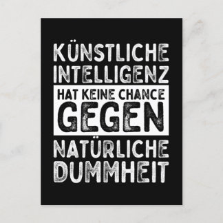 Carte Postale Intelligence artificielle contre stupidité naturel