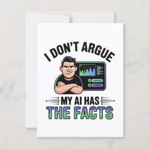 Carte Postale Intelligence artificielle Faits Conception de l'Hu