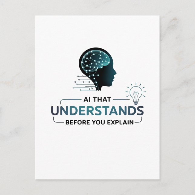 Carte Postale Intelligence Artificielle Smart Tech Design (Devant)