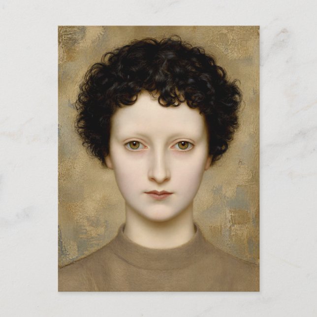 Carte Postale Intelligence Délicate – Un Portrait d'Art Fin (Devant)