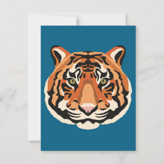 Carte Postale Intense Tiger Eyes the Powerful Big Cat