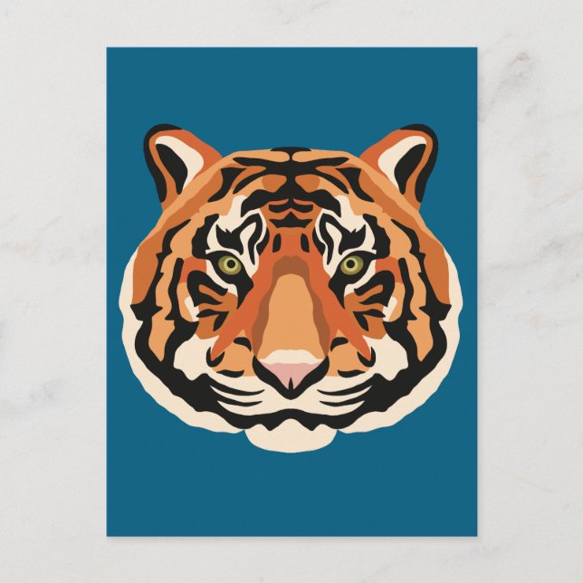 Carte Postale Intense Tiger Eyes the Powerful Big Cat (Devant)