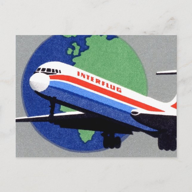 Carte Postale INTERFLUG - Compagnie aérienne nationale de DDR, A (Devant)