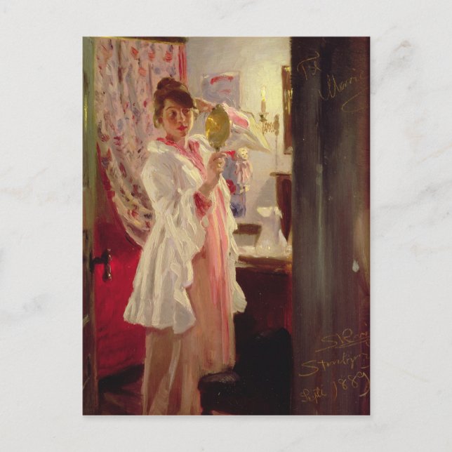 Carte Postale Intérieur avec la femme de l'artiste, 1889 (Devant)