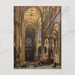 Carte Postale Intérieur da Catedral de Amiens par Jules Genisson