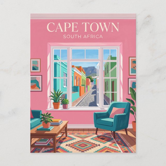 Carte Postale Intérieur de Bo-Kaap Afrique du Sud (Devant)