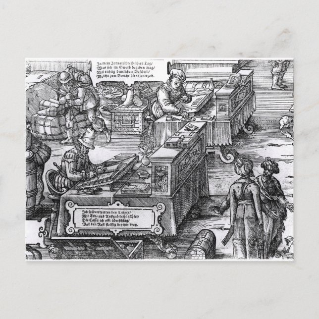 Carte Postale Intérieur de la banque (Devant)