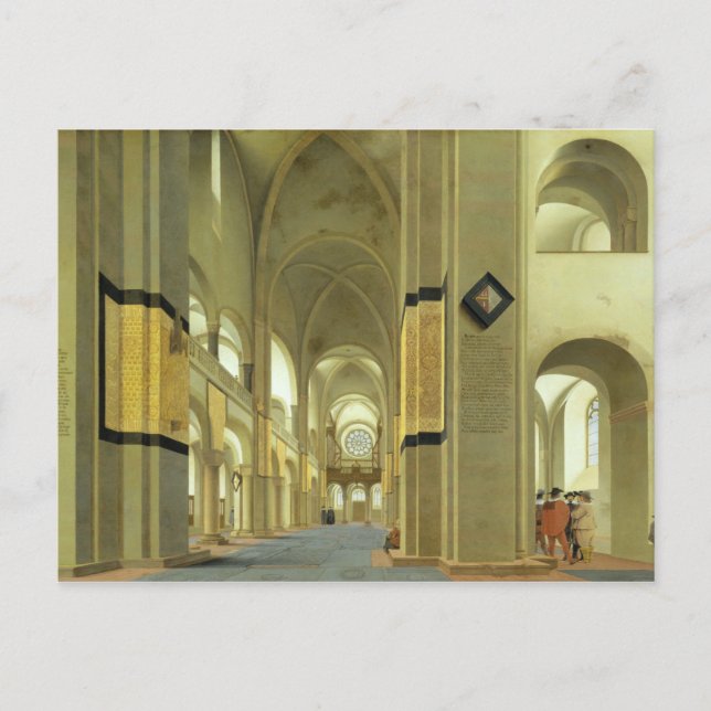 Carte Postale Intérieur de la Marienkirche à Utrecht, 1638 (Devant)