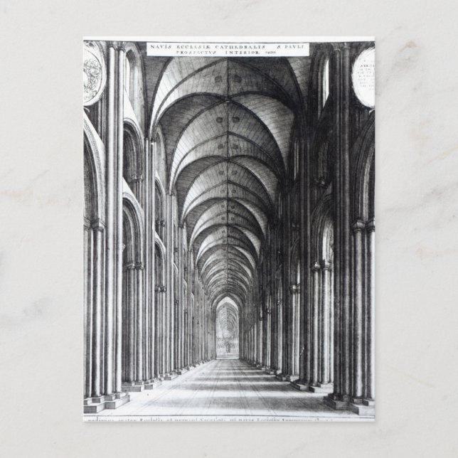 Carte Postale Intérieur de la nef de Saint Paul, 1658 (Devant)