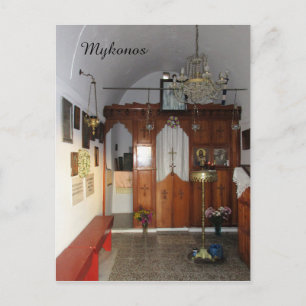 Carte Postale Intérieur de la petite église, Mykonos