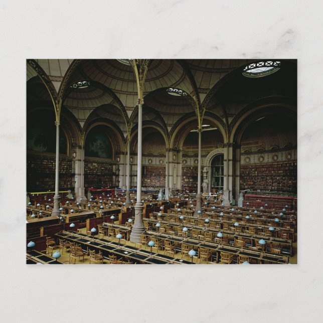 Carte Postale Intérieur de la salle des Impremiers, 1868 (Devant)