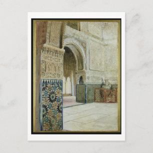 Carte Postale Intérieur de l'Alhambra, Grenade (w/c)