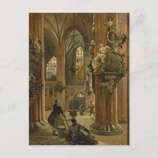 Carte Postale Intérieur de l'église Saint-Nicolas, Berlin (Devant)