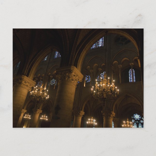 Carte Postale Intérieur de Notre Dame, Paris (Devant)