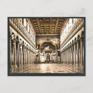Carte Postale Intérieur de St. Paul's, Rome, Italie Photoc vinta