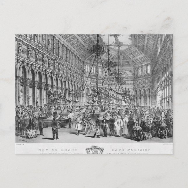 Carte Postale Intérieur du "Grand Café Parisien", Paris (Devant)