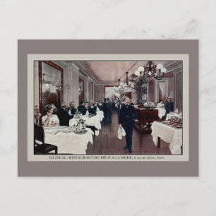 Carte Postale Intérieur du restaurant vintage Paris France