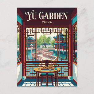 Carte Postale Intérieur du salon de thé Huxinting du jardin Yu C