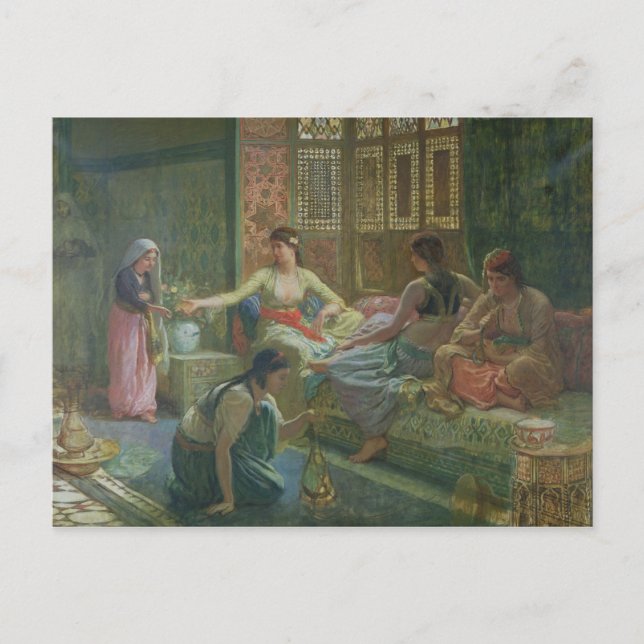 Carte Postale Intérieur d'un Harem, vers 1865 (Devant)