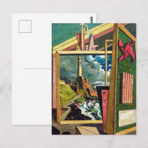 Carte Postale Intérieur métaphysique 1917   Giorgio de Chirico  