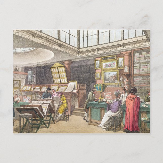 Carte Postale Interior from Ackermann's Repository of Arts (Devant)