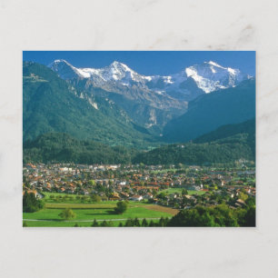 Carte Postale Interlaken et la gamme Jungfrau