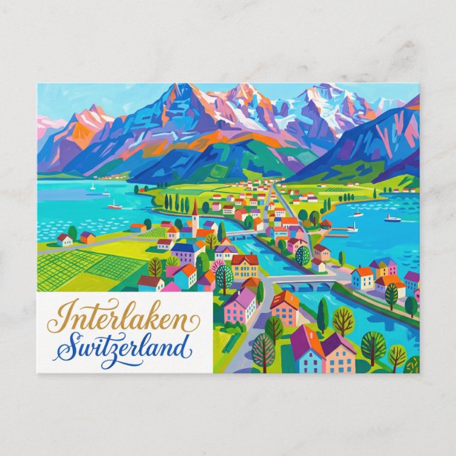 Carte Postale Interlaken Suisse (Devant)