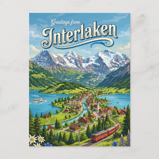Carte Postale Interlaken Suisse (Devant)